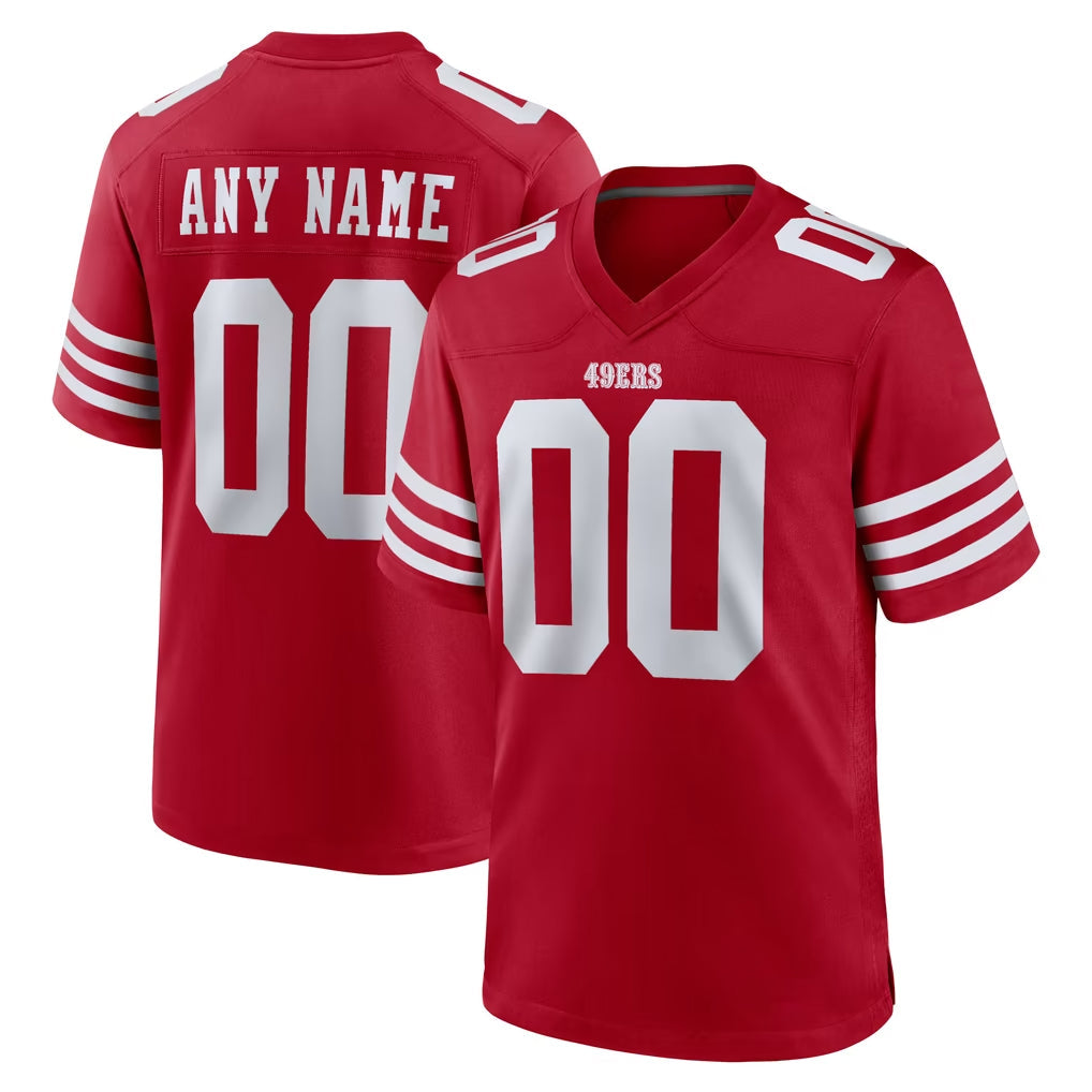 Ndoa Custom SF.49ers Red Game Home Any Name & Numbers Stitched Jerseys