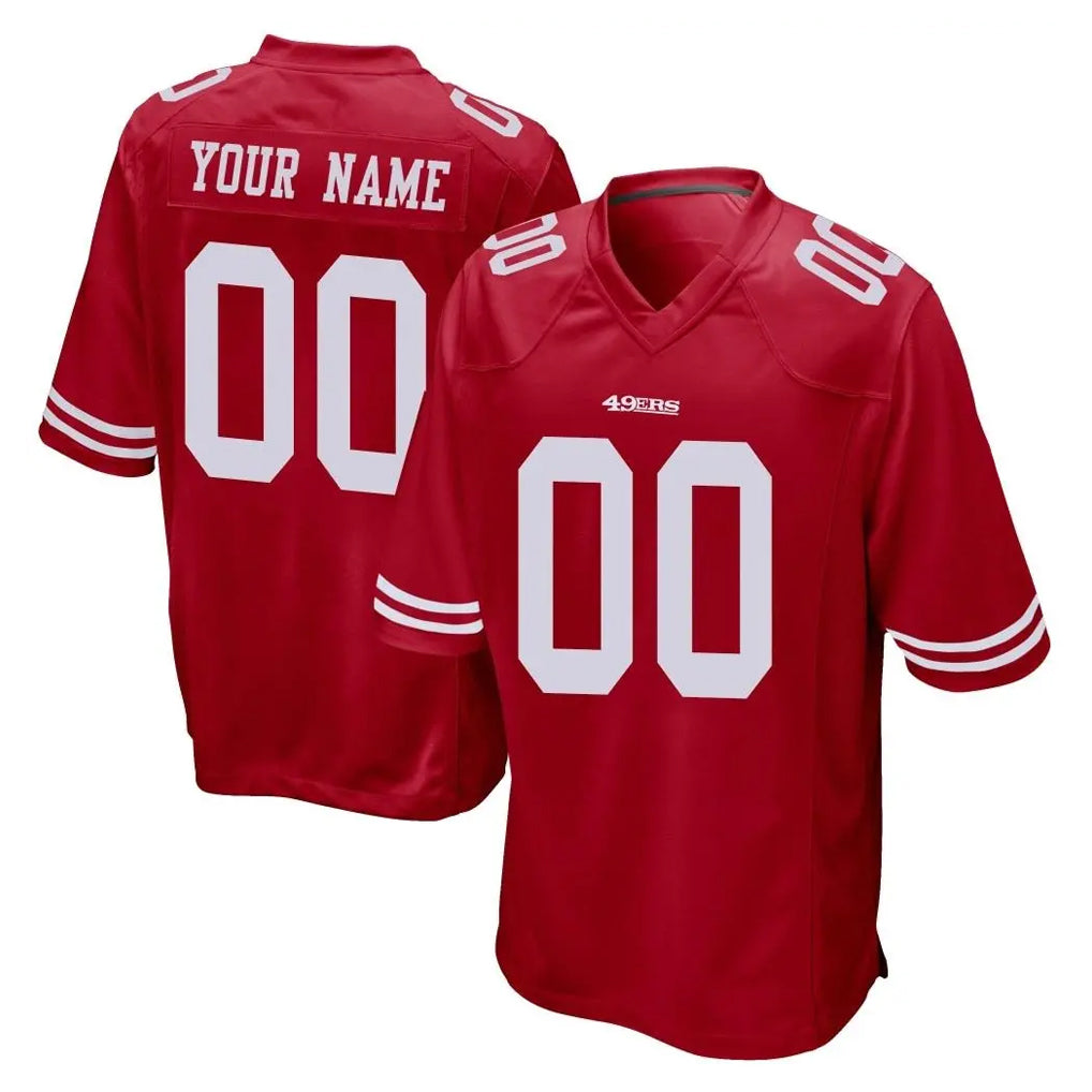 Ndoa Custom SF.49ers Red Home Game Any Name & Numbers Stitched Jerseys