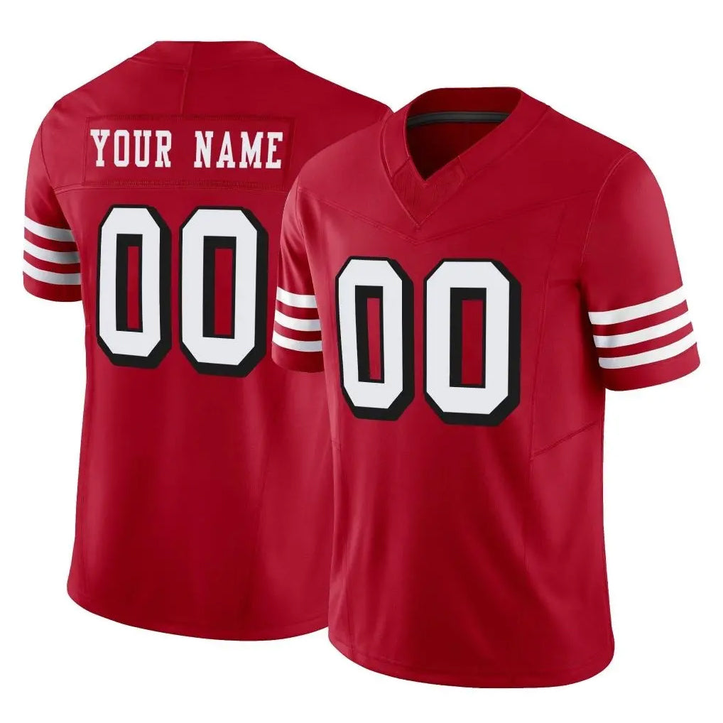 Ndoa Custom SF.49ers Red Limited Alternate Vapor F.U.S.E. Home Game Any Name & Numbers Stitched Jerseys
