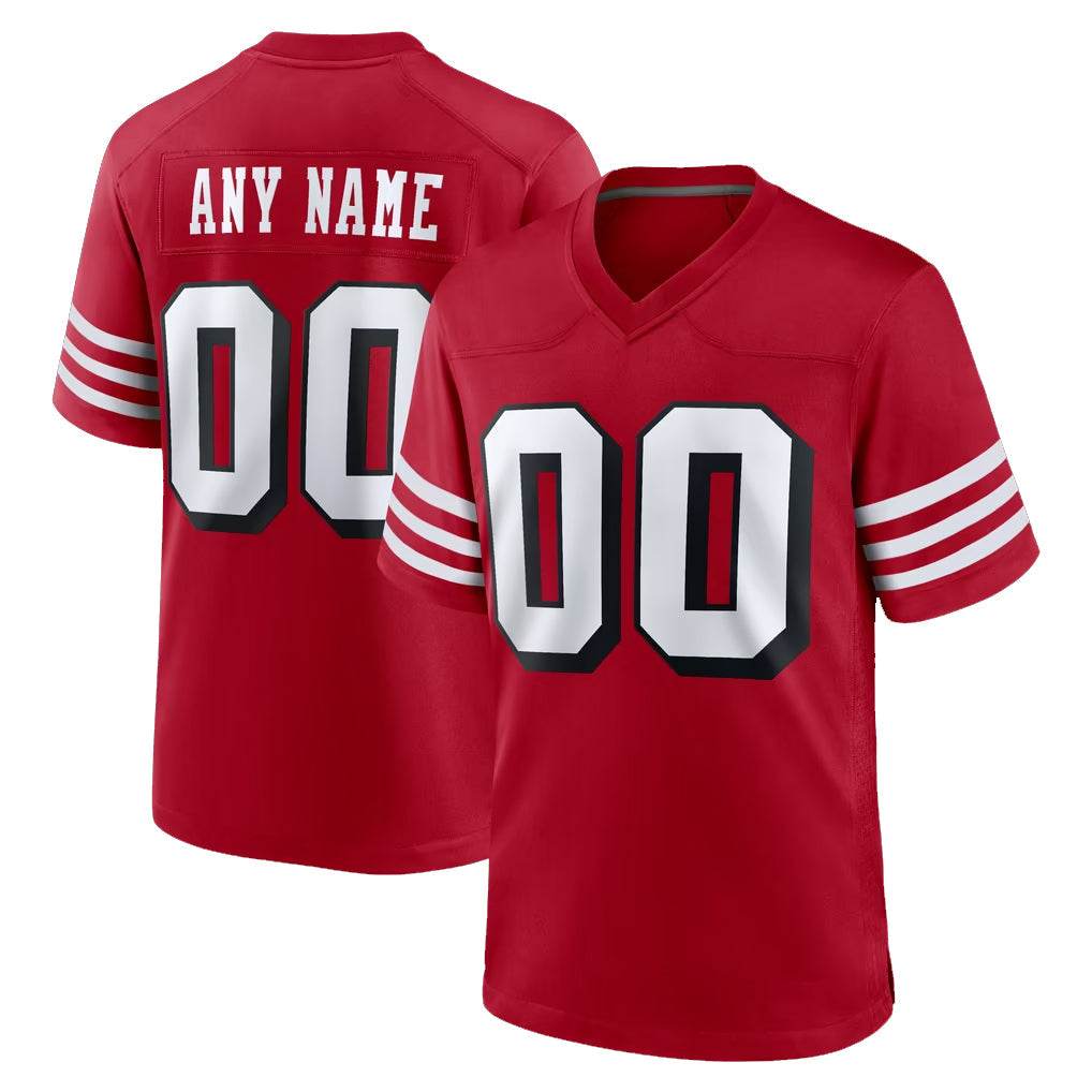 Ndoa Custom SF.49ers Red Limited Alternate Vapor Home Game Any Name & Numbers Stitched Jerseys