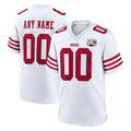 Ndoa Custom SF.49ers White 80th Game Home Any Name & Numbers Stitched Jerseys