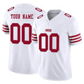 Ndoa Custom SF.49ers White Limited Vapor F.U.S.E. Home Game Any Name & Numbers Stitched Jerseys
