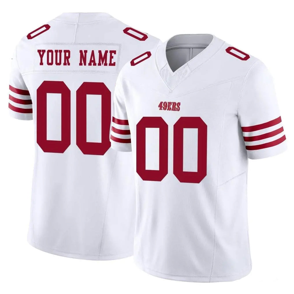Ndoa Custom SF.49ers White Limited Vapor F.U.S.E. Home Game Any Name & Numbers Stitched Jerseys
