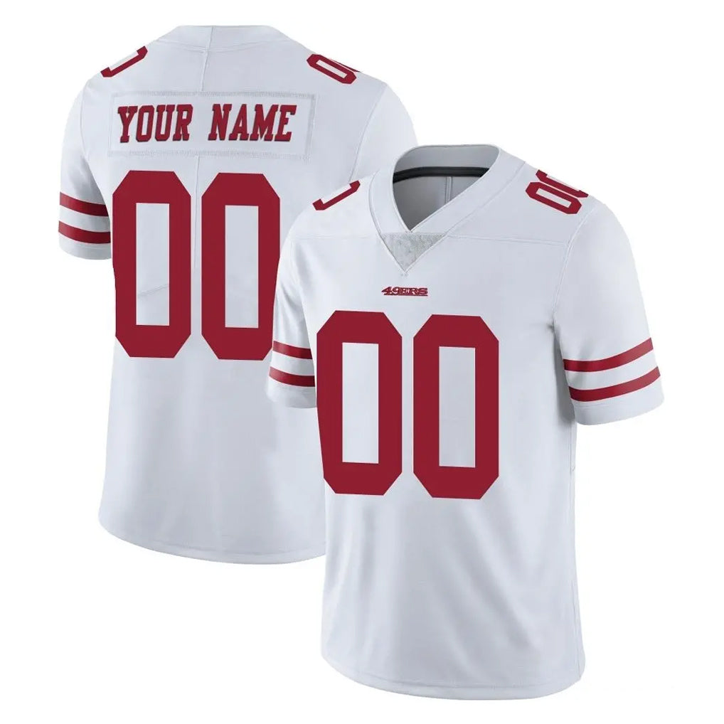 Ndoa Custom SF.49ers White Limited Vapor Untouchable Home Game Any Name & Numbers Stitched Jerseys