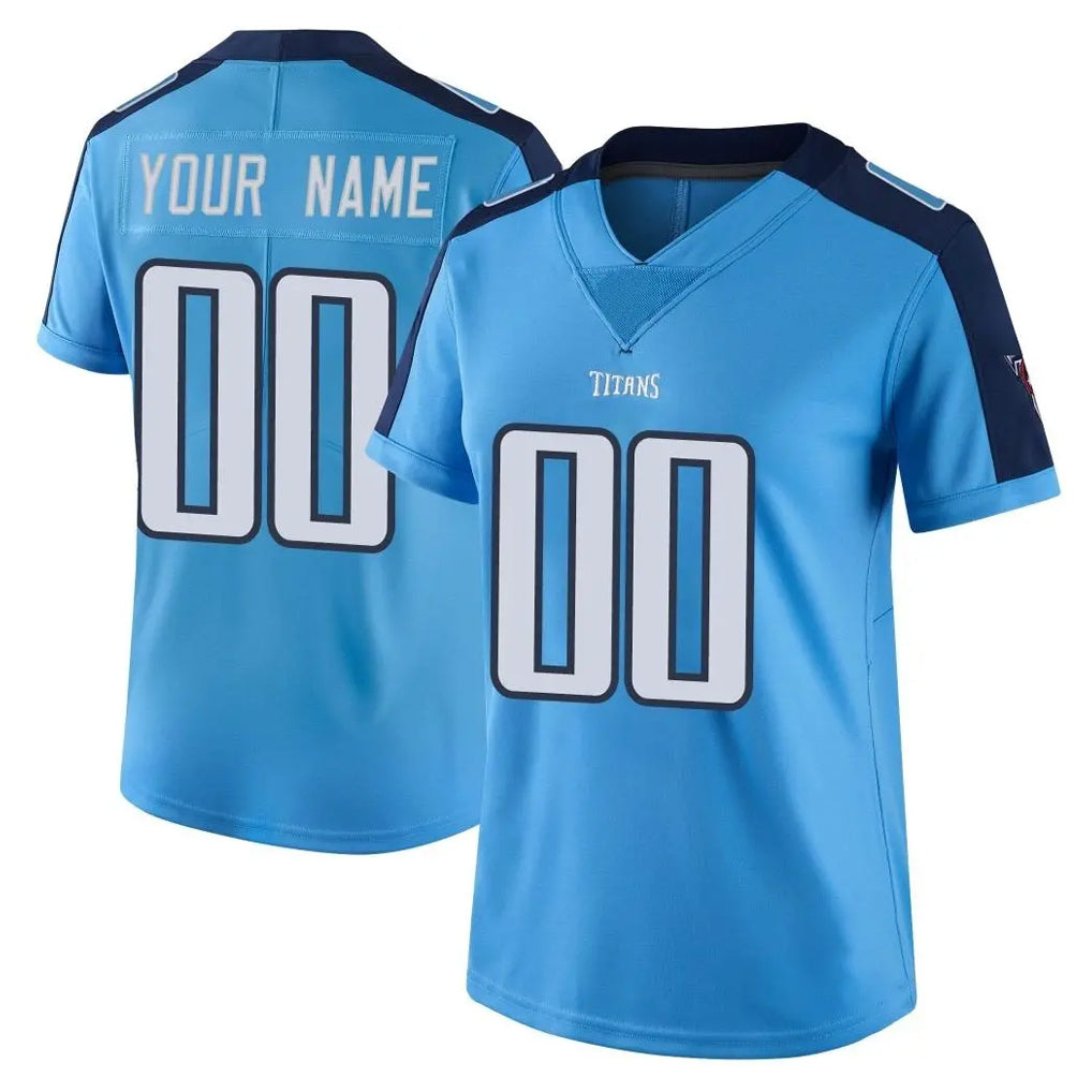 Ndoa Custom T.Titans Light Blue Limited Color Rush Home Game Any Name & Numbers Stitched Jerseys