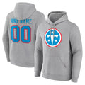 Ndoa Custom T.Titans Light Gray LOGO Pullover Hoodies Home Game Any Name & Numbers Stitched Jerseys