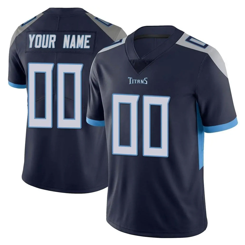 Ndoa Custom T.Titans Navy Limited Vapor Untouchable Home Game Any Name & Numbers Stitched Jerseys