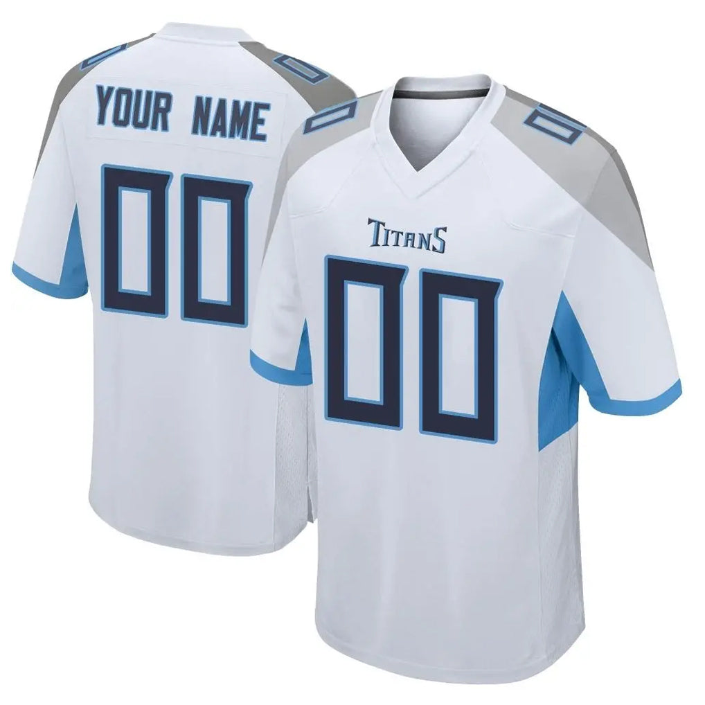 Ndoa Custom T.Titans White Home Game Any Name & Numbers Stitched Jerseys