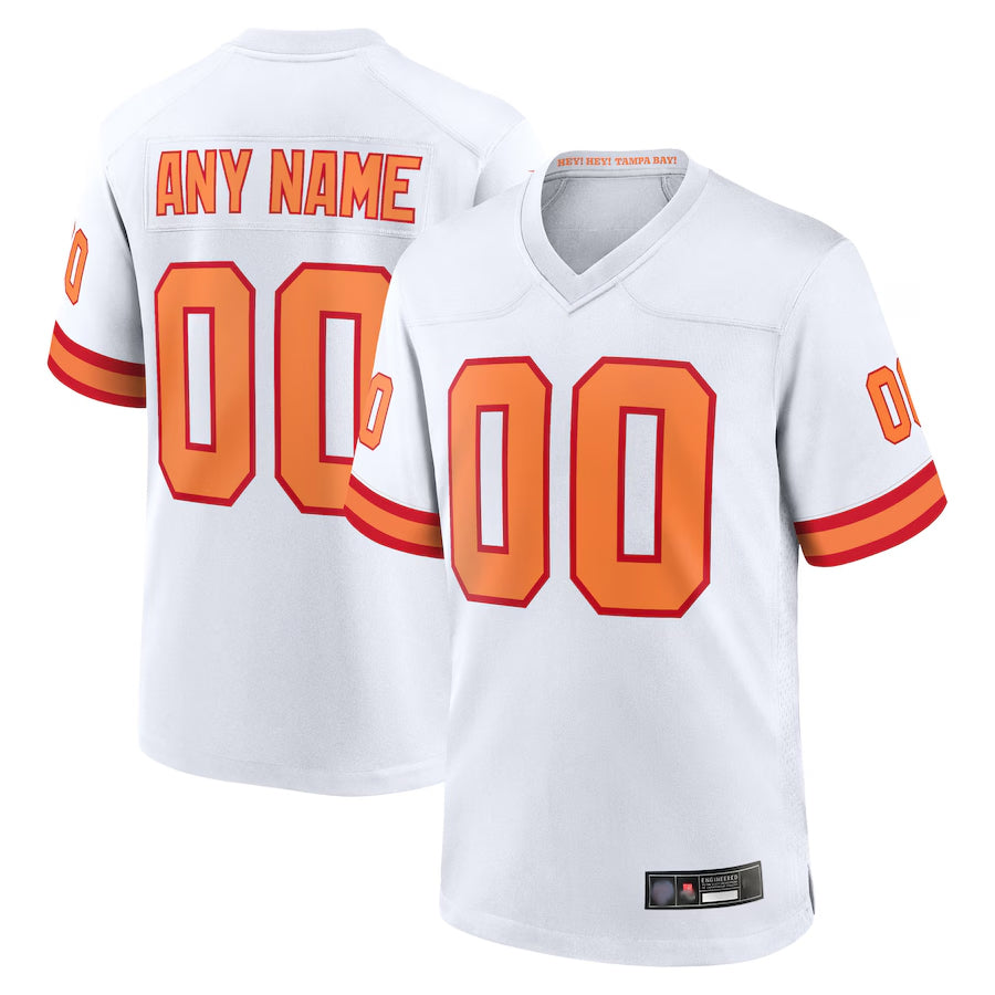 Ndoa Custom TB.Buccaneers 50th Season White Home Game Stitched Jerseys