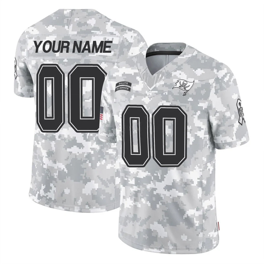 Ndoa Custom TB.Buccaneers Arctic Camo Limited Salute To Service Home Game Any Name & Numbers Stitched Jerseys