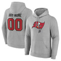 Ndoa Custom TB.Buccaneers Gray Pullover Hoodie Home Game Any Name & Numbers Stitched Jerseys