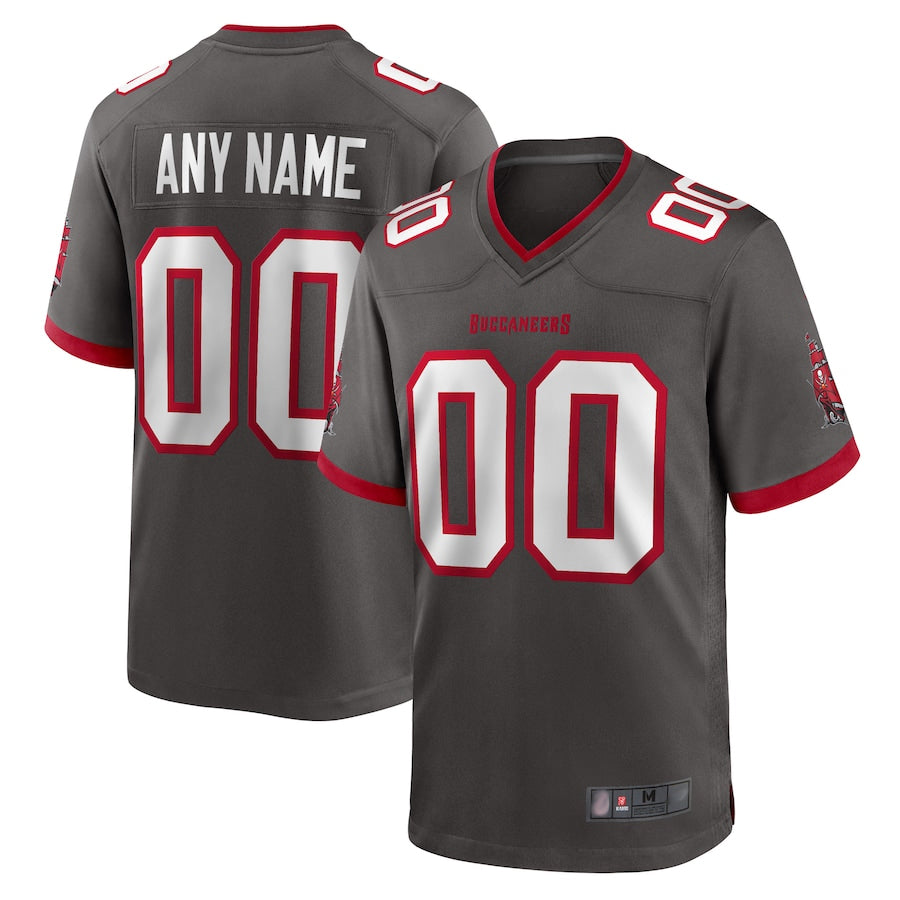 Ndoa Custom TB.Buccaneers Pewter Home Game Stitched Jerseys