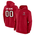 Ndoa Custom TB.Buccaneers Red LOGO Pullover Hoodie Home Game Any Name & Numbers Stitched Jerseys