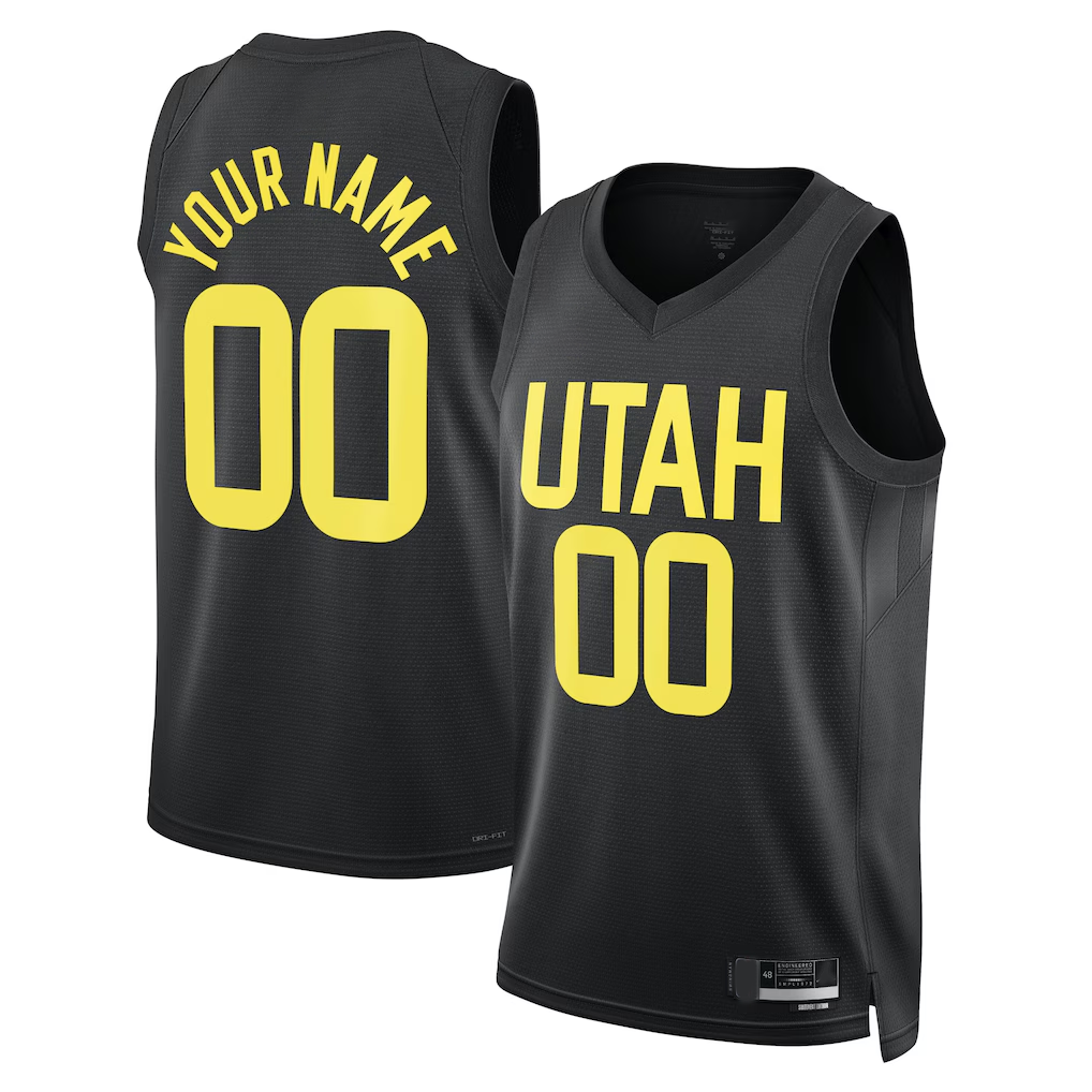 Ndoa Custom U.Jazz Black 2022-2023 Swingman Jerseys- Statement Edition