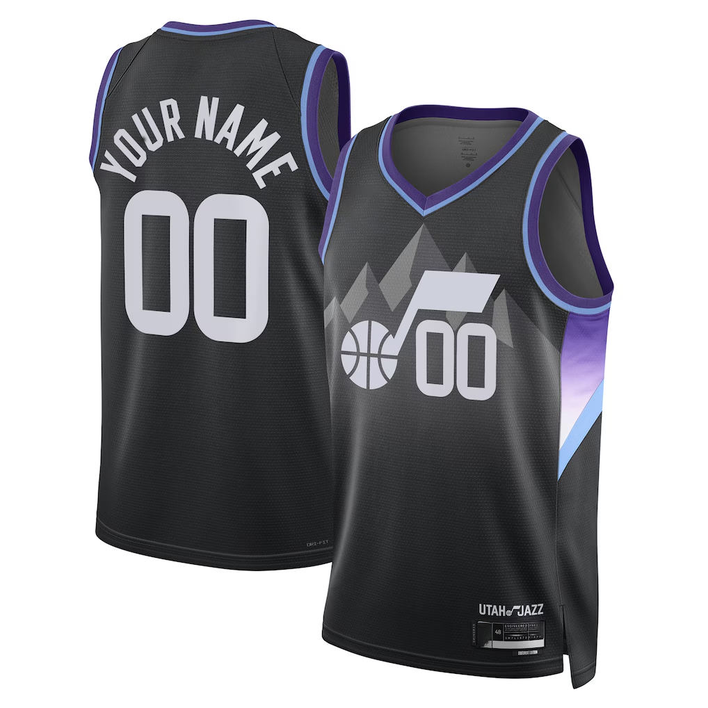Ndoa Custom U.Jazz Black 2025 Swingman Jerseys - Statement Edition