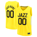 Ndoa Custom U.Jazz Fanatics Yellow Fast Break Replica Jerseys - Icon Edition