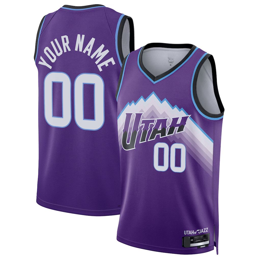 Ndoa Custom U.Jazz Purple Swingman Jerseys - Icon Edition