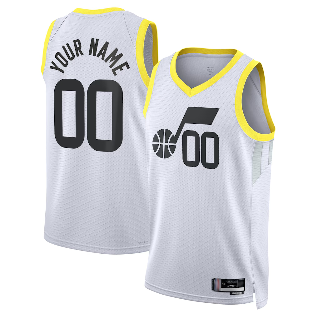Ndoa Custom U.Jazz White Swingman Jerseys - Association Edition