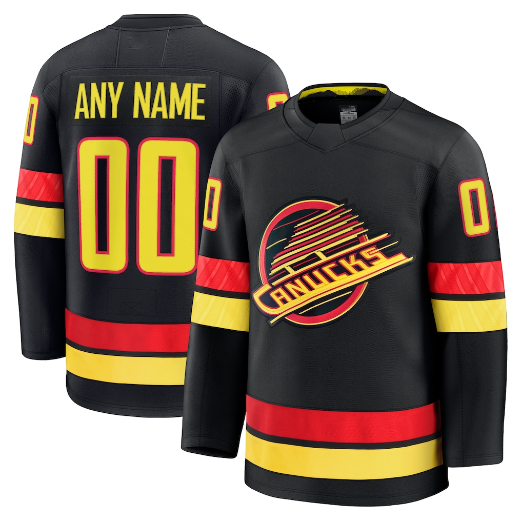 Ndoa Custom V.Canucks Black Alternate Premium Jerseys