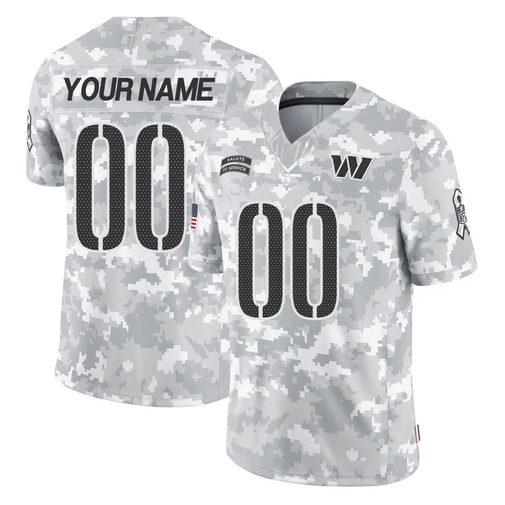 Ndoa Custom W.Commanders Arctic Camo Limited Salute To Service Home Game Any Name & Numbers Stitched Jerseys