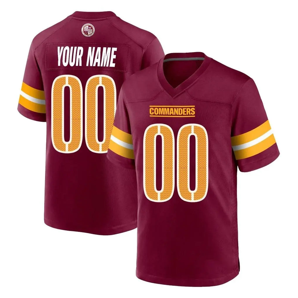 Ndoa Custom W.Commanders Burgundy Home Game Any Name & Numbers Stitched Jerseys