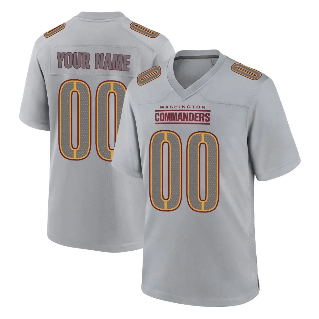 Ndoa Custom W.Commanders Gray Atmosphere Fashion Home Game Any Name & Numbers Stitched Jerseys