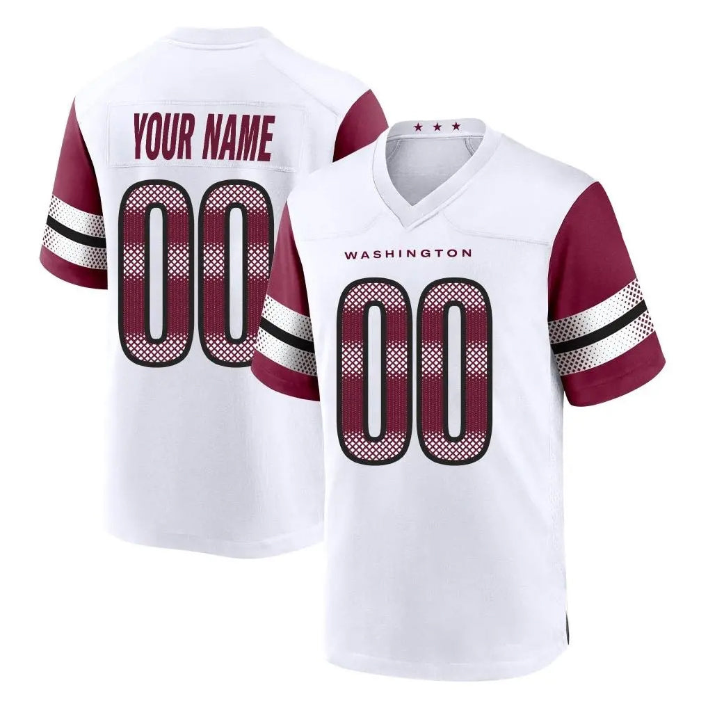 Ndoa Custom W.Commanders White Game Home Any Name & Numbers Stitched Jerseys