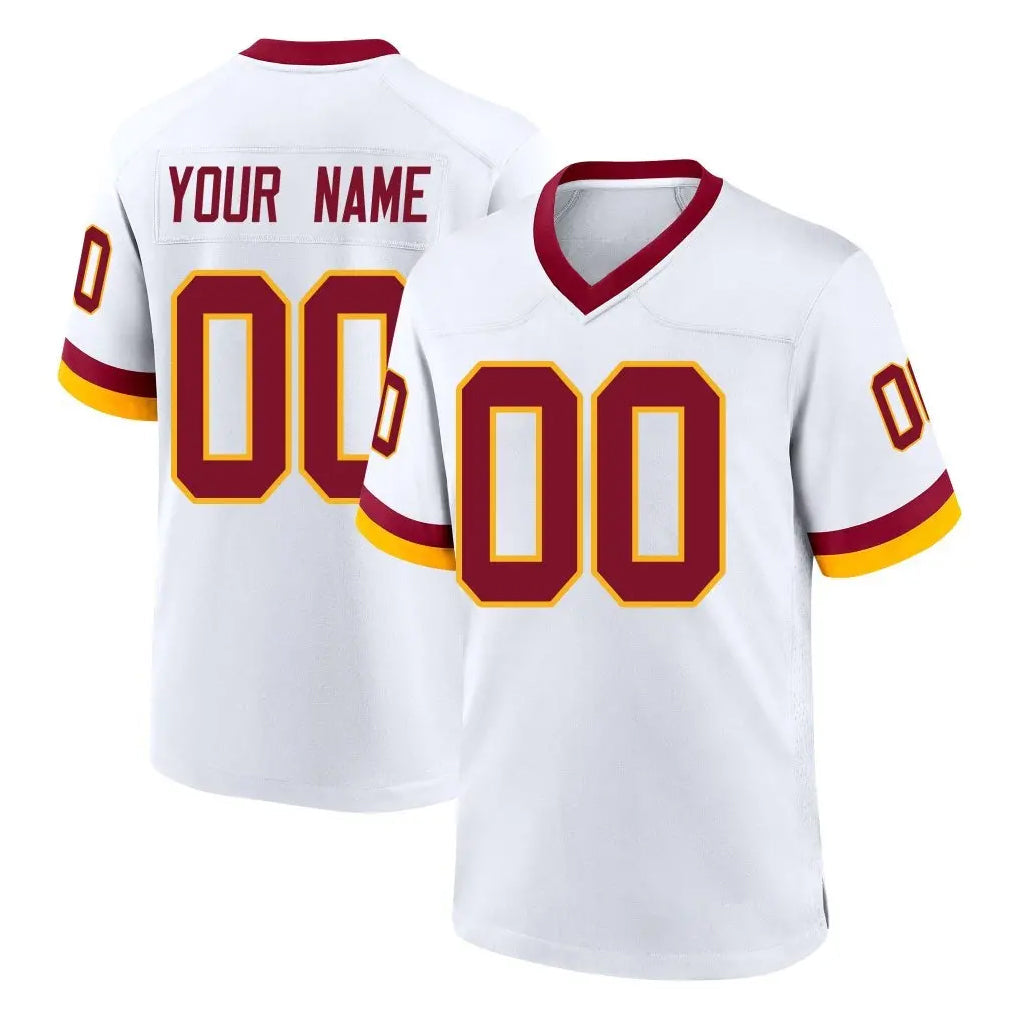Ndoa Custom W.Commanders White Home Game Any Name & Numbers Stitched Jerseys