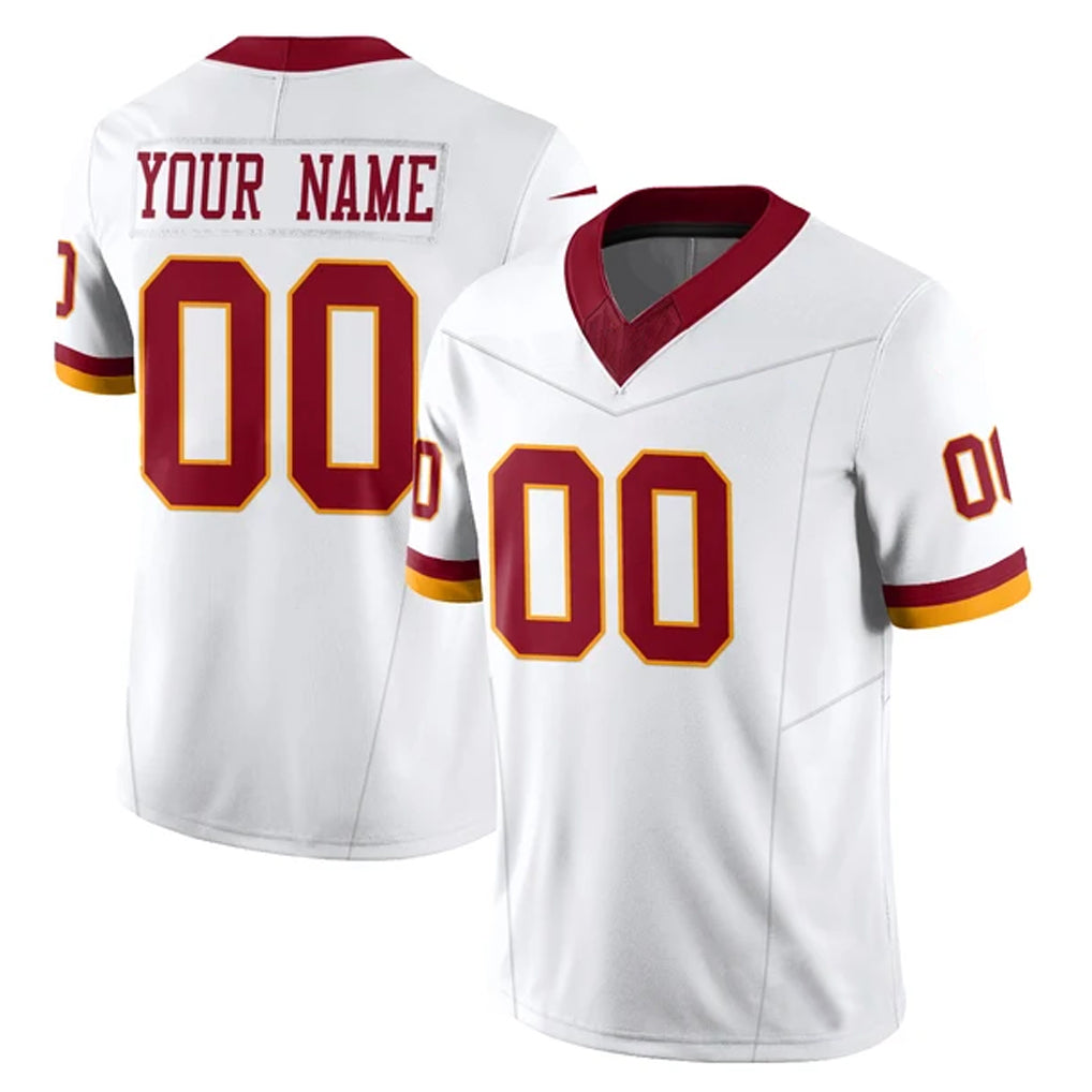Ndoa Custom W.Commanders White Limited Vapor F.U.S.E. Home Game Any Name & Numbers Stitched Jerseys