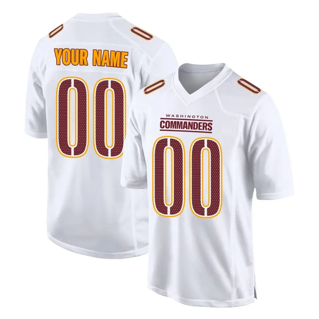 Ndoa Custom W.Commanders White Tundra Fashion Home Game Any Name & Numbers Stitched Jerseys