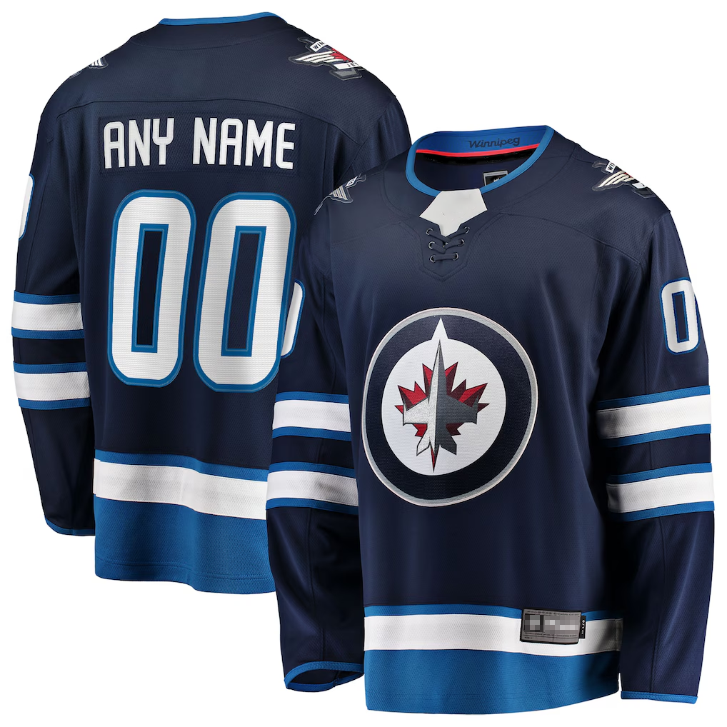 Ndoa Custom W.Jets Blue Home Breakaway Jerseys