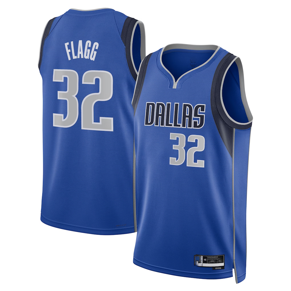 Ndoa D.Mavericks #32 Cooper Flagg Blue 2025  Draft First Round Pick Swingman Jerseys - Icon Edition