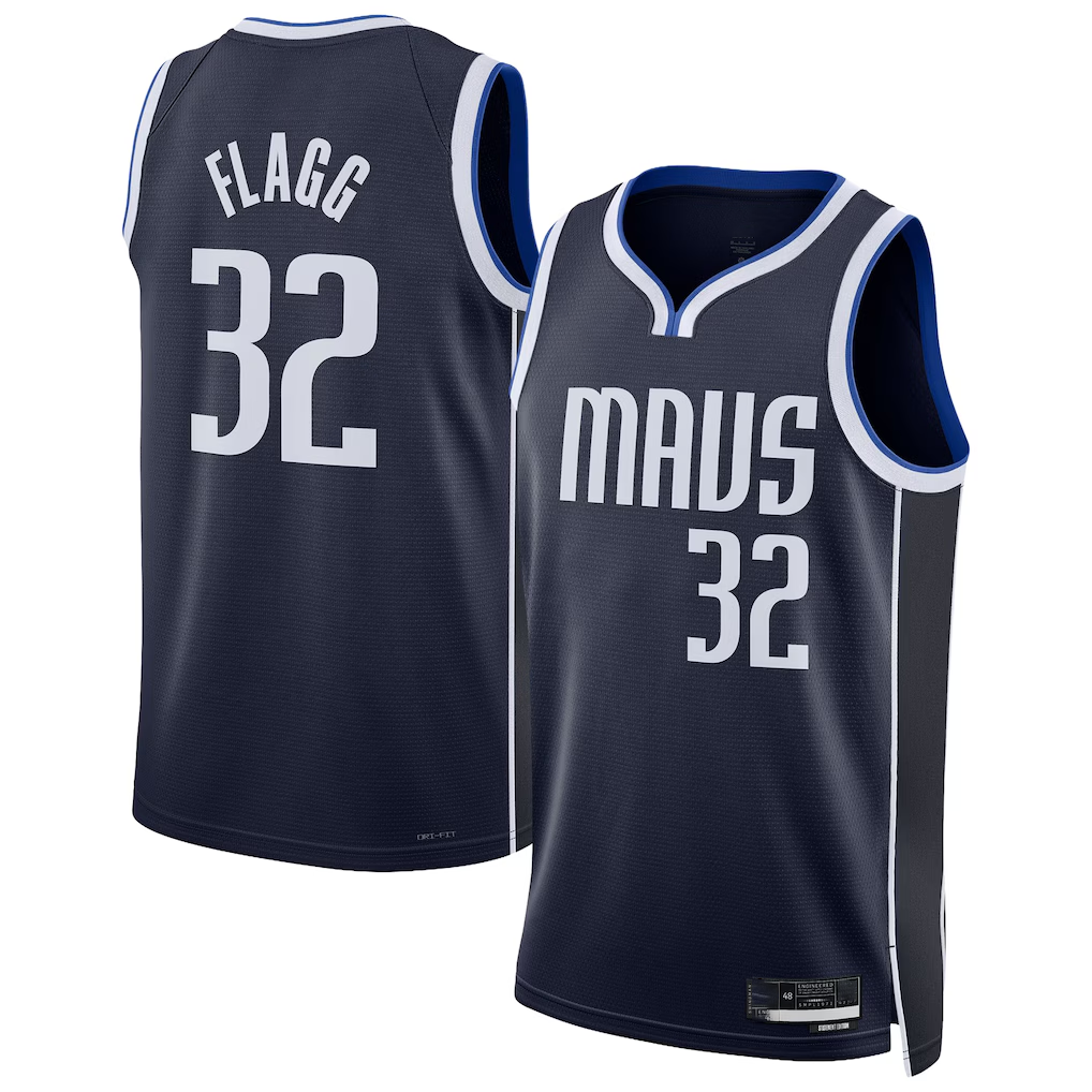 Ndoa D.Mavericks #32 Cooper Flagg  Navy Swingman Jerseys - Statement Edition
