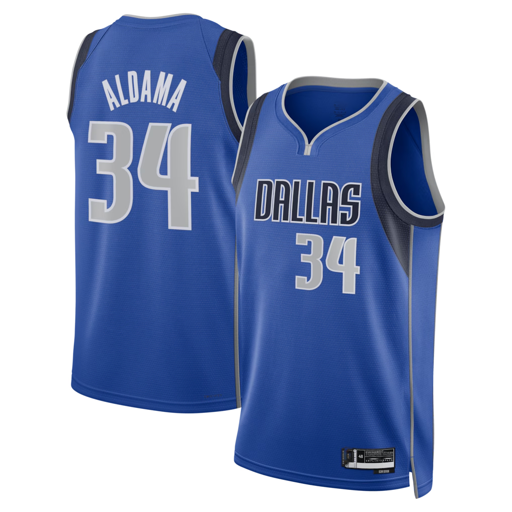 Ndoa D.Mavericks #34 Santi Aldama Blue Icon Edition Swingman Stitched Jerseys