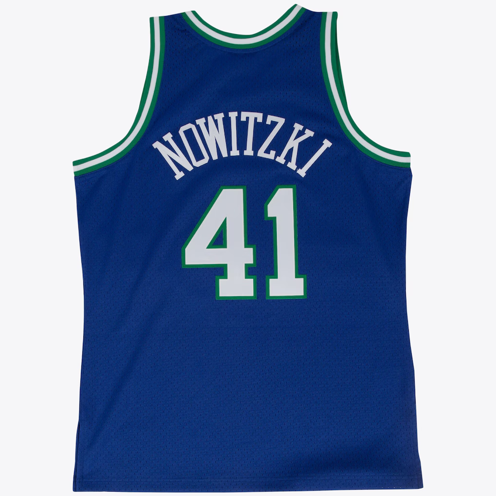 Ndoa D.Mavericks #41 Dirk Nowitzki Road 1998-99 Mitchell & Ness Swingman Stitched Jerseys