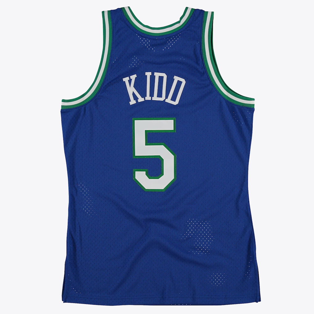 Ndoa D.Mavericks #5 Jason Kidd Royal 1997 Hardwood Classics Road Swingman  By Mitchell & Ness Stitched Jerseys