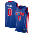 Ndoa D.Pistons #0 Jalen Duren Blue Swingman Jerseys - Icon Edition