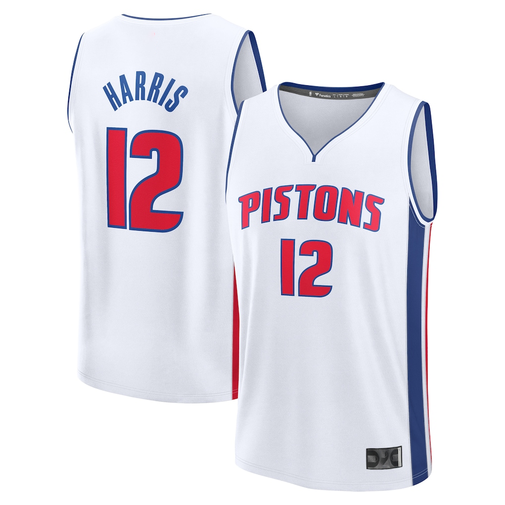 Ndoa D.Pistons #12 Tobias Harris  White Fast Break Replica Player Jerseys - Association Edition