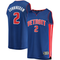 Ndoa D.Pistons #2 Cade Cunningham  Blue Fast Break Replica Jerseys - Icon Edition