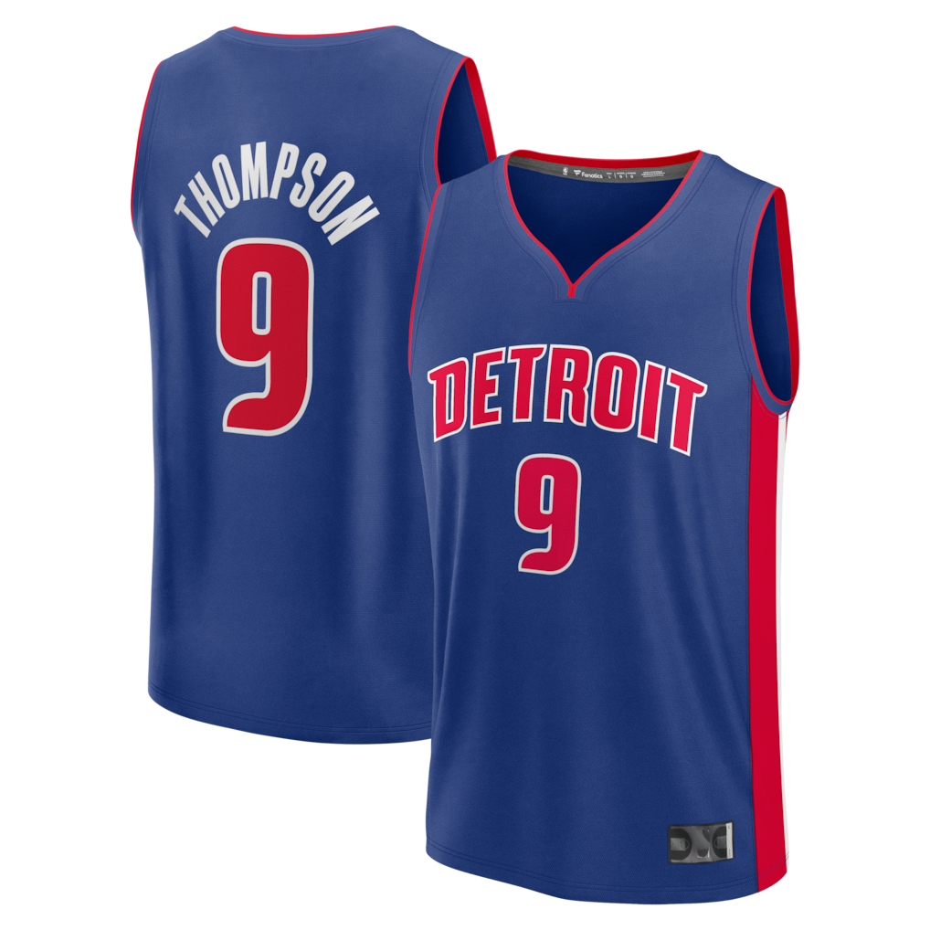 Ndoa D.Pistons #9 Ausar Thompson  Blue Fast Break Jerseys - Icon Edition