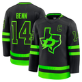 Ndoa D.Stars #14 Jamie Benn Black Alternate Premium Jerseys