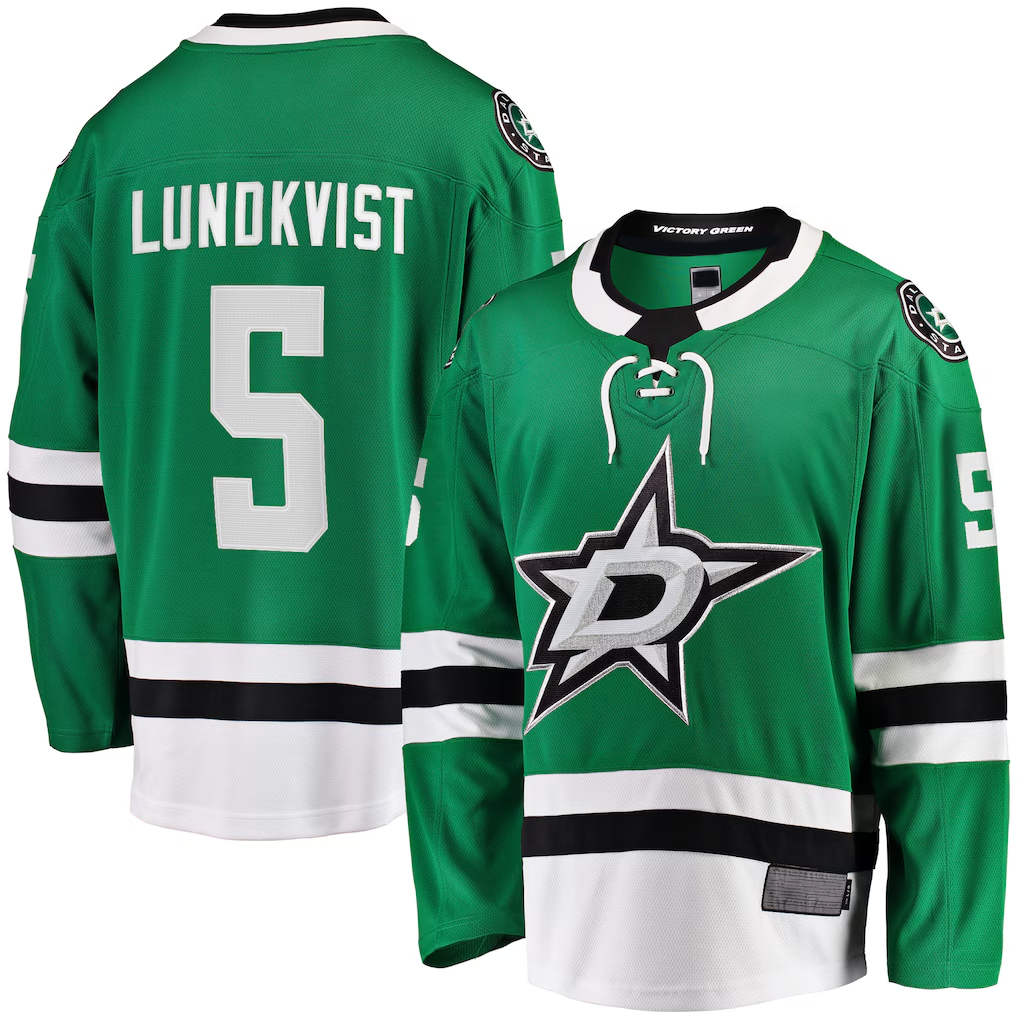 Ndoa D.Stars #5 Nils Lundkvist Kelly Green Home Premier Breakaway Player Jerseys