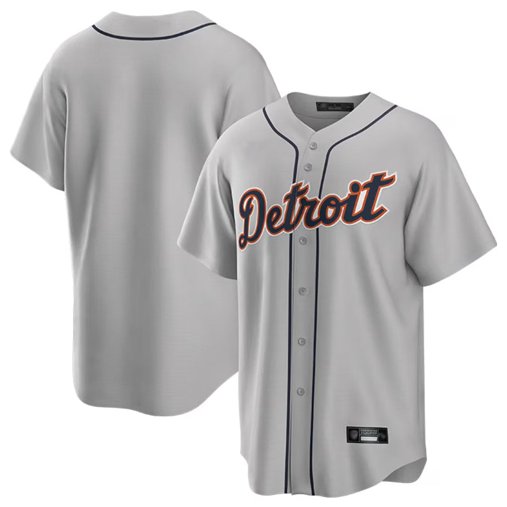 Ndoa D.Tigers Gray Home Game Blank Player Stitched Jerseys