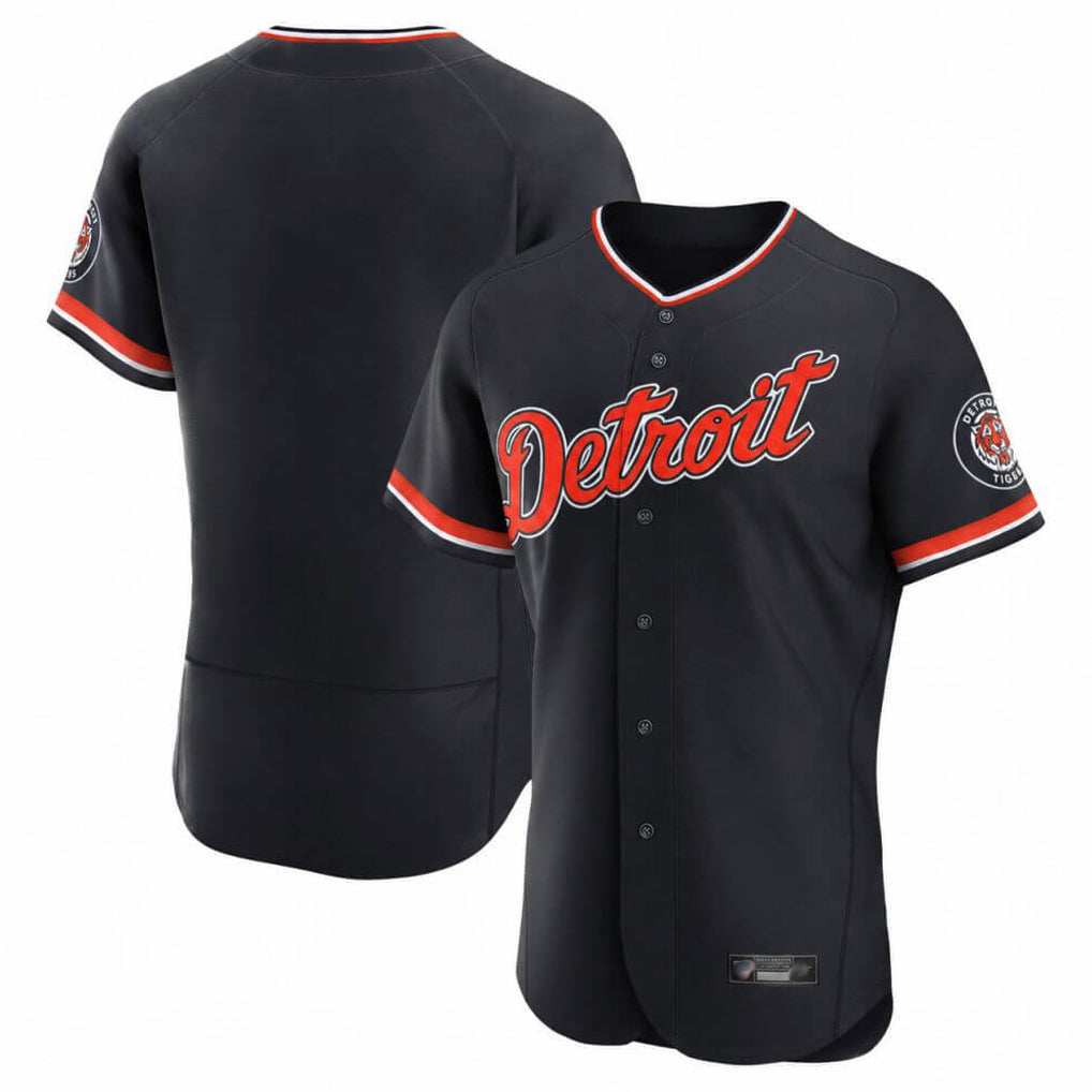 Ndoa D.Tigers Navy Limited Elite Home Game Blank Player Stitched Jerseys