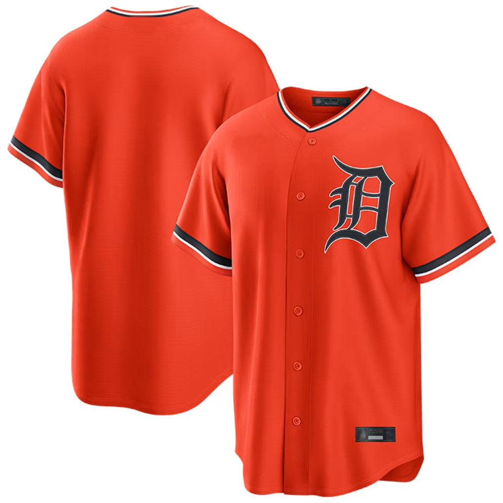 Ndoa D.Tigers Orange Home Game Blank Player Stitched Jerseys