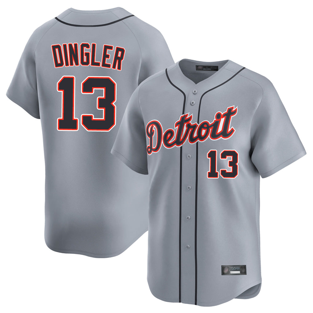 Ndoa D.Tigers #13 Dillon Dingler Player Gray Home Limited Stitched Jerseys