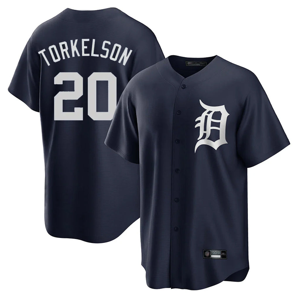 Ndoa D.Tigers #20 Spencer Torkelson Player Navy Game Home Stitched Jerseys