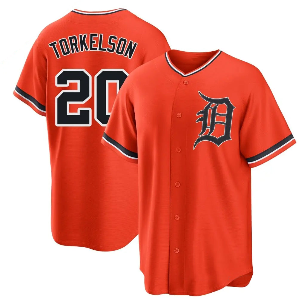Ndoa D.Tigers #20 Spencer Torkelson Player Orange Home Game Stitched Jerseys