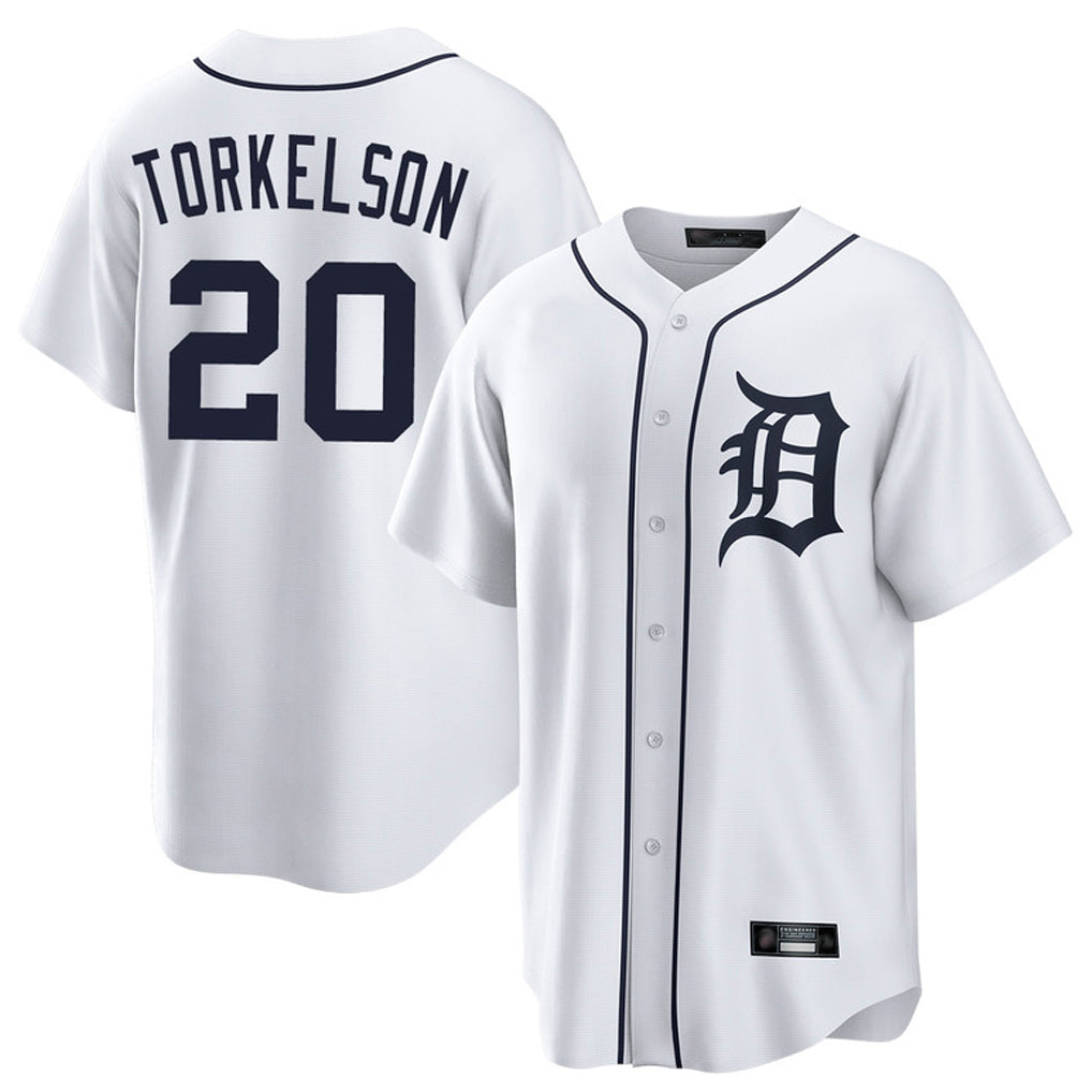 Ndoa D.Tigers #20 Spencer Torkelson Player White Home Game Stitched Jerseys