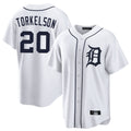 Ndoa D.Tigers #20 Spencer Torkelson Player White Home Game Stitched Jerseys